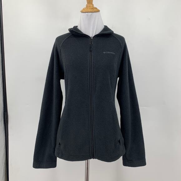 Columbia Jacket Womens M Medium Washed Black Benton Springs Full Zip Fleece - Picture 2 of 13